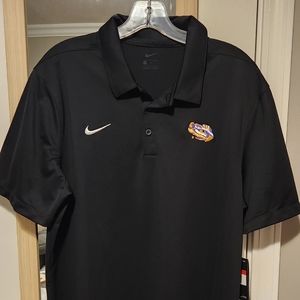 Mens  lsu short sleeve dry franchise polo.